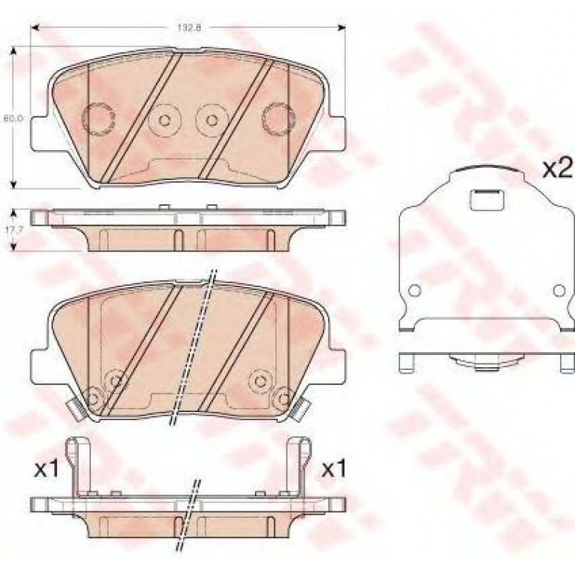 GDB3549  TRW - Гальмівні колодки до дисків — фото товара №1