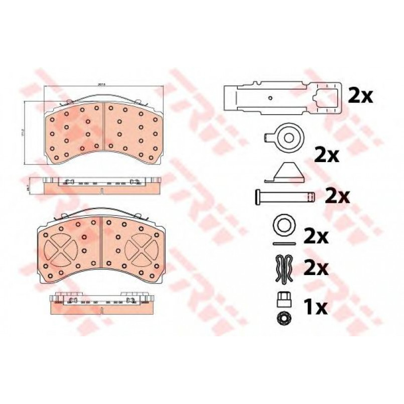 GDB5110  TRW - Гальмівні колодки до дисків — фото товара №1