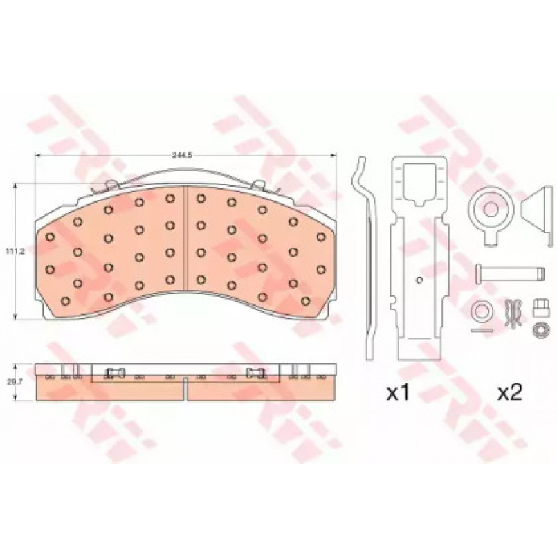 GDB5111  TRW - Гальмівні колодки до дисків — фото товара №2