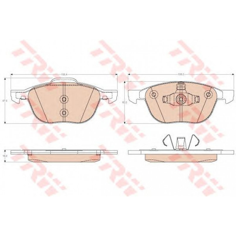 GDB2011  TRW - Гальмівні колодки до дисків — фото товара №1