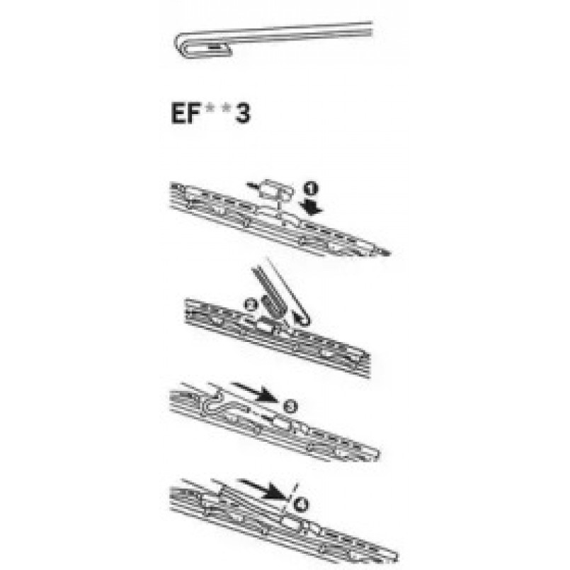 TRICO ExactFit  Щітка склоочисника ,каркасна OEМ (600мм) — фото товара №4