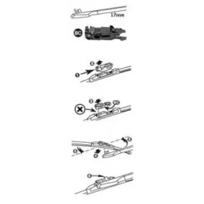 TRICO Flex Щітка склоочисника ,безкаркасна,мультикріплення  (350мм) — фото товара №1