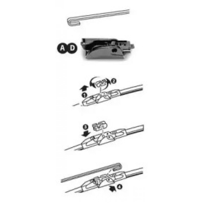 TRICO Flex Щітка склоочисника ,безкаркасна,мультикріплення  (430мм) — фото товара №19