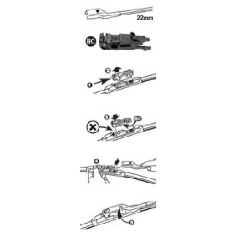 TRICO Flex Щітка склоочисника ,безкаркасна,мультикріплення  (480мм) — фото товара №5