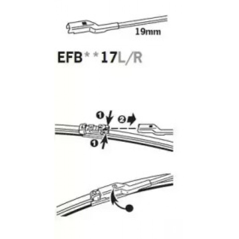 TRICO ExactFit Flat Щітка склоочисника ,безкаркасна OEM (450мм) — фото товара №6