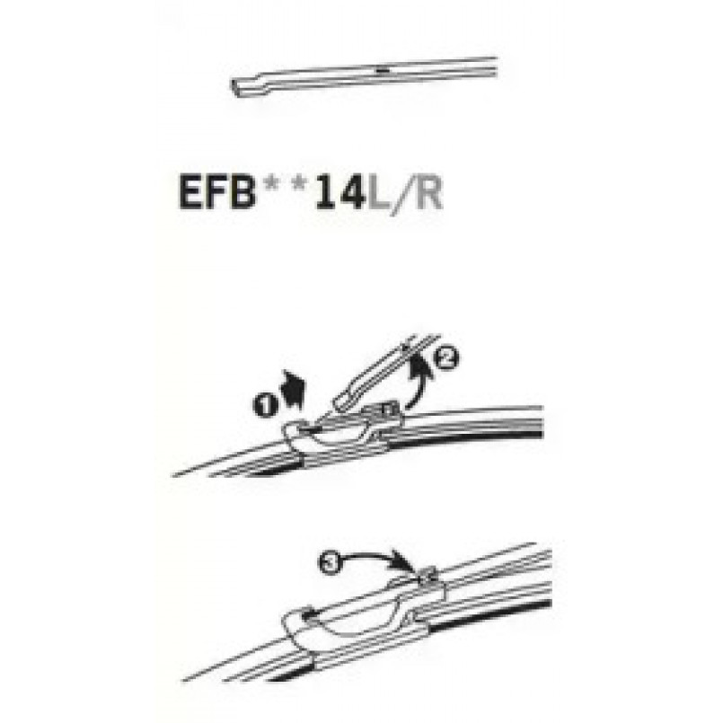TRICO ExactFit Flat Щітка склоочисника ,безкаркасна OEM (550мм) — фото товара №2