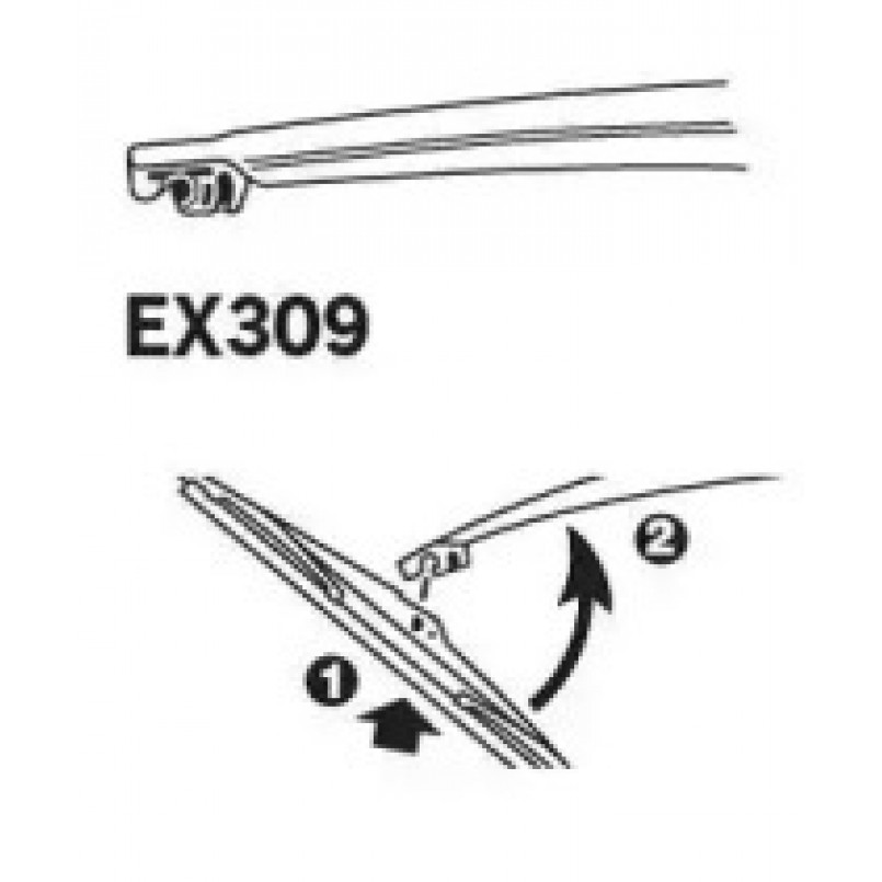 TRICO ExactFit Rear Щітка склоочисника ,задня OEM (300мм) — фото товара №2