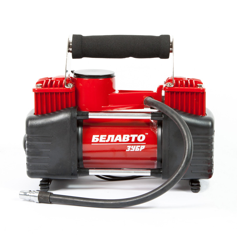 БЕЛАВТО  Компресор автомобільний  ЗУБР двохциліндровий із зажимами АКБ (4шт)  — фото товара №1