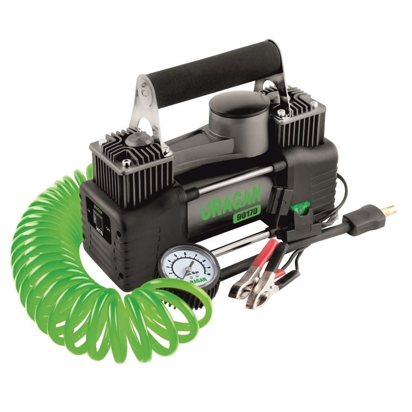 URAGAN  Автомобільний компресор  двоциліндровий  — фото товара №1