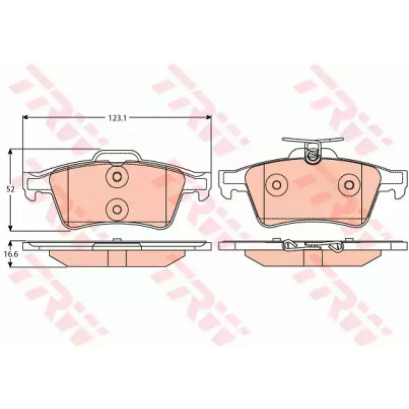 GDB2086  TRW - Гальмівні колодки до дисків — фото товара №1