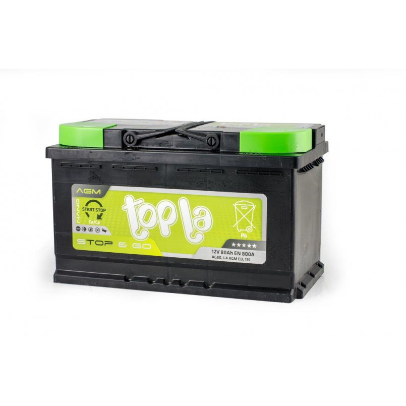 80 Ah/12V Topla AGM Euro (0) — фото товара №1