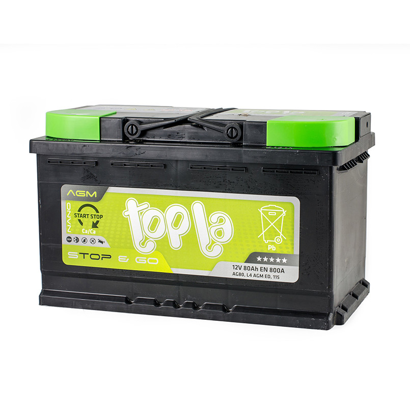 80 Ah/12V Topla AGM Euro (0) — фото товара №2
