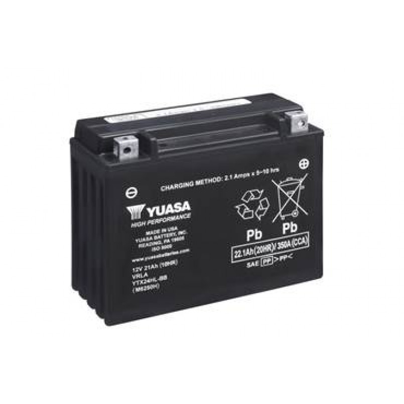 МОТО Yuasa 12V 22,1Ah High Performance MF VRLA Battery YTX24HL-BS(сухозаряжений) — фото товара №2