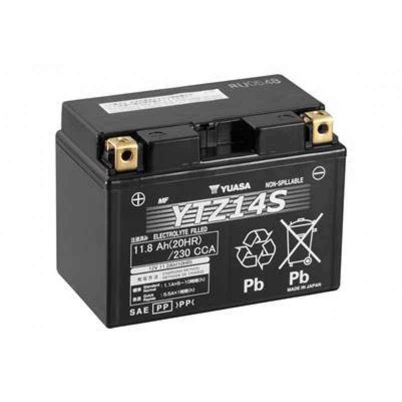 МОТО Yuasa 12V 11,8Ah  High Performance MF VRLA Battery  YTZ14S(GEL) — фото товара №1