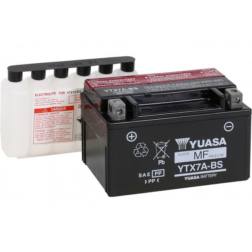 МОТО Yuasa 12V 6Ah MF VRLA Battery AGM YTX7A-BS(сухозаряжений) — фото товара МОТО Yuasa 12V 6Ah MF VRLA Battery AGM YTX7A-BS(сухозаряжений) — фото товара