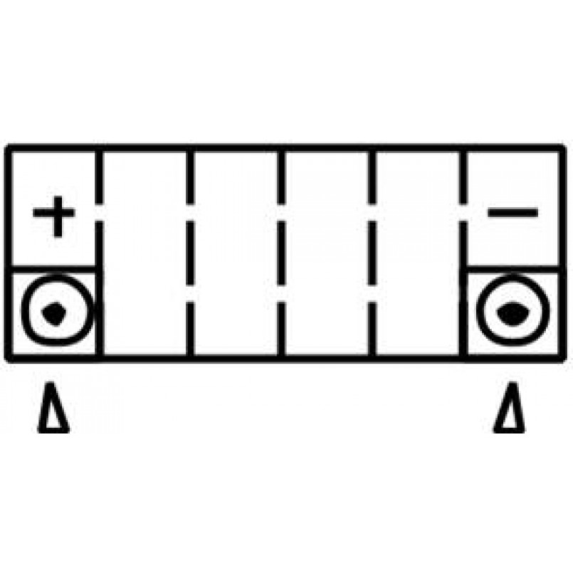 МОТО Yuasa 12V 8Ah MF VRLA Battery AGM YT9B-BS(сухозаряжений) — фото товара №2