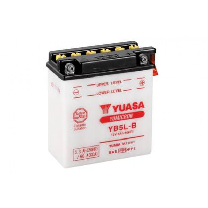 МОТО Yuasa 12V 5,3Ah  YuMicron Battery YB5L-B(сухозаряжений) — фото товара №1