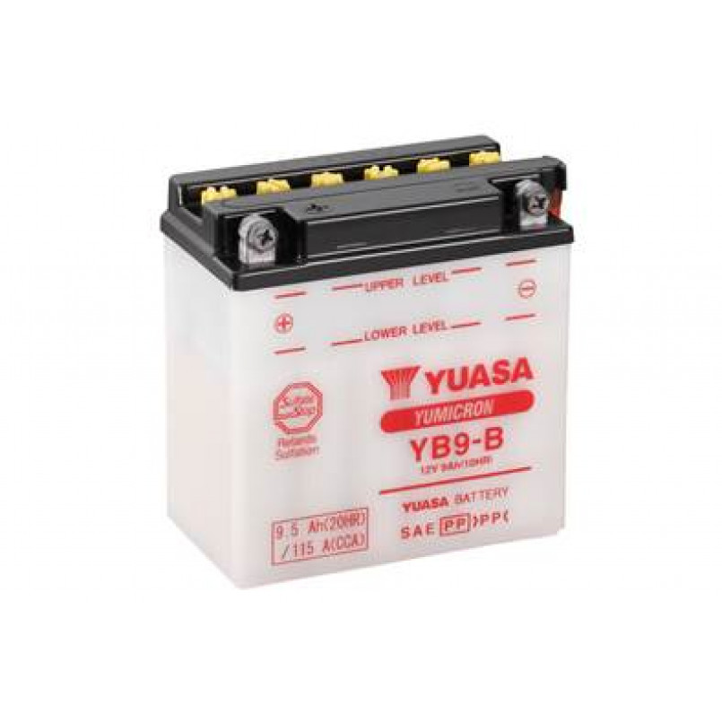 МОТО Yuasa 12V 9,5Ah YuMicron Battery YB9-B(сухозаряжений) — фото товара №1
