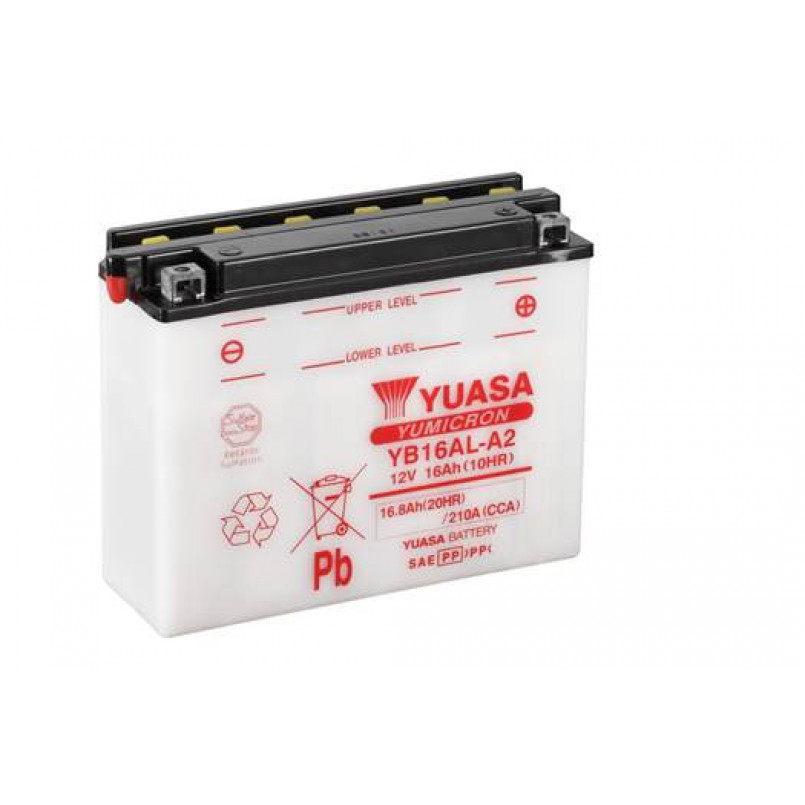 МОТО Yuasa 12V 16,8Ah  YuMicron Battery  YB16AL-A2 (сухозаряжений) — фото товара №1
