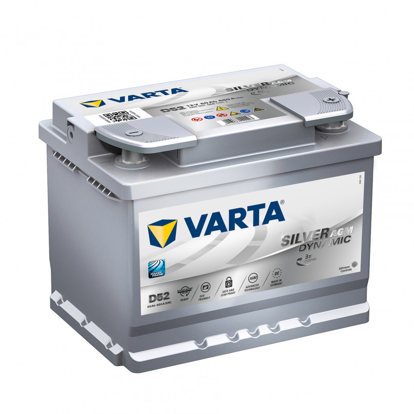VARTA 60Ач Start Stop plus AGM D52 (A8) (0) — фото товара VARTA 60Ач Start Stop plus AGM D52 (A8) (0) — фото товара