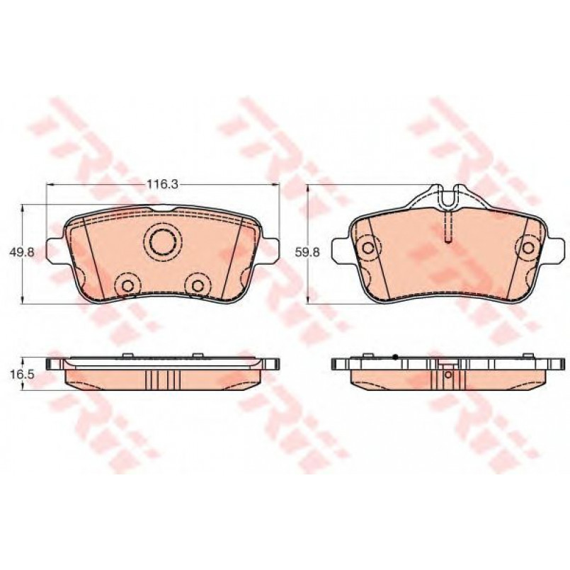 GDB1947  TRW - Гальмівні колодки до дисків — фото товара №1