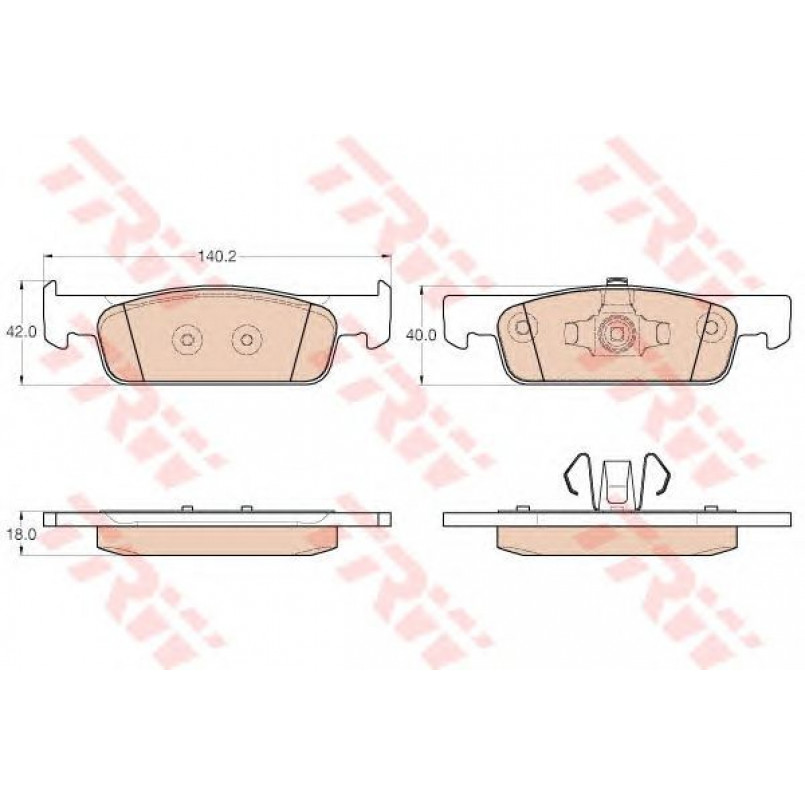 GDB2016  TRW - Гальмівні колодки до дисків — фото товара №1