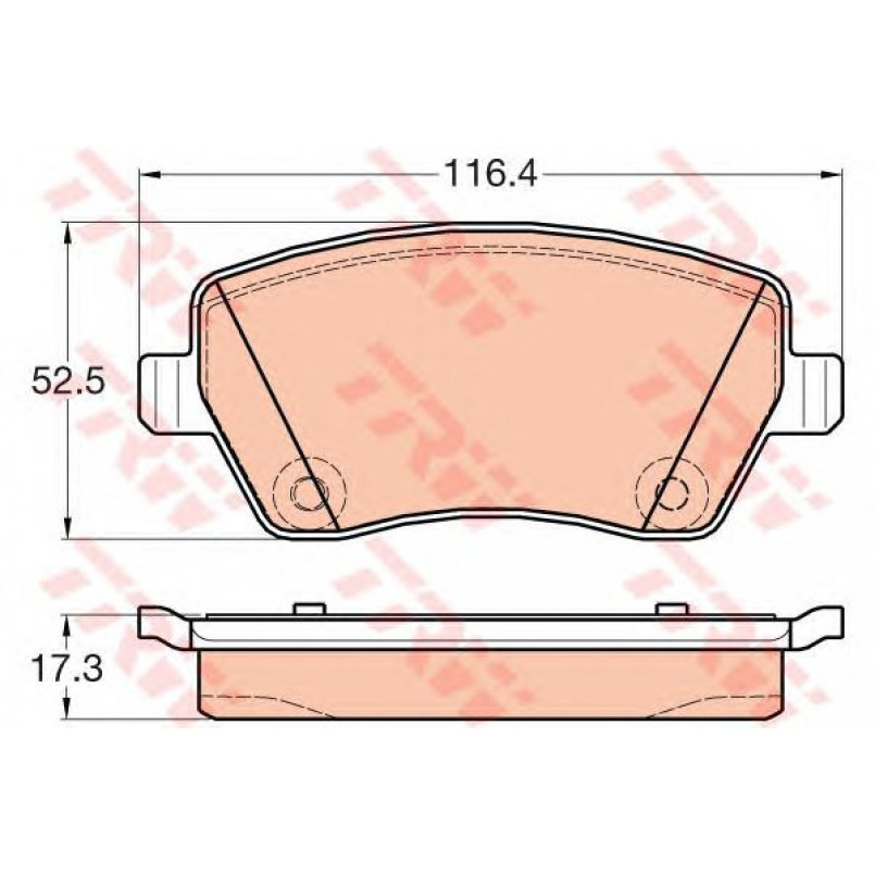 GDB2017  TRW - Гальмівні колодки до дисків — фото товара №1