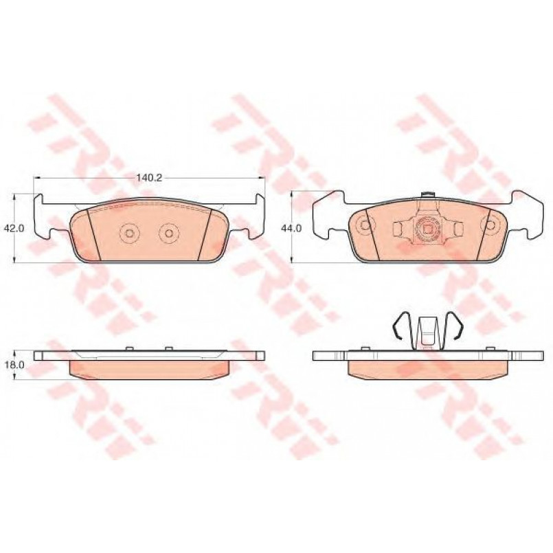 GDB2018  TRW - Гальмівні колодки до дисків — фото товара №1