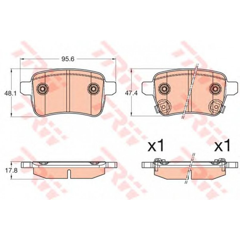 GDB2032  TRW - Гальмівні колодки до дисків — фото товара №1