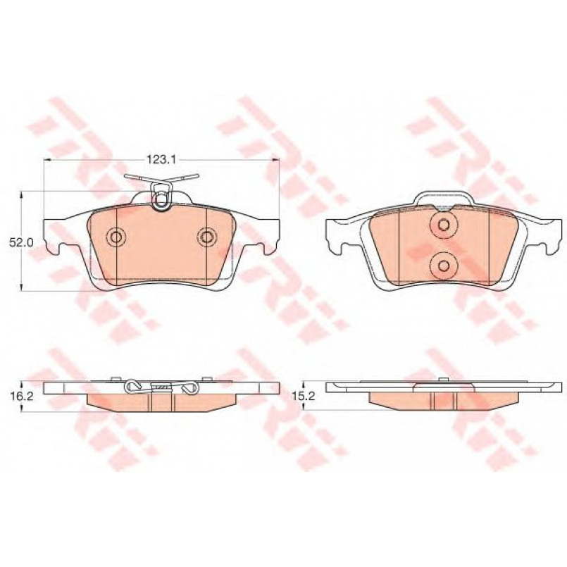 GDB2033  TRW - Гальмівні колодки до дисків — фото товара №1