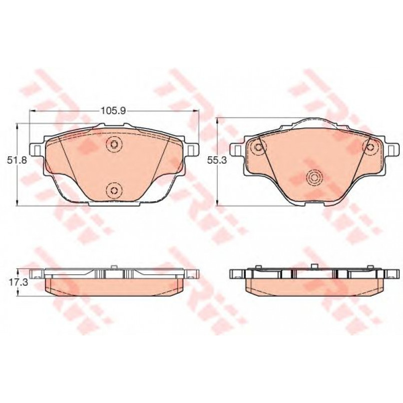 GDB2034  TRW - Гальмівні колодки до дисків — фото товара №1