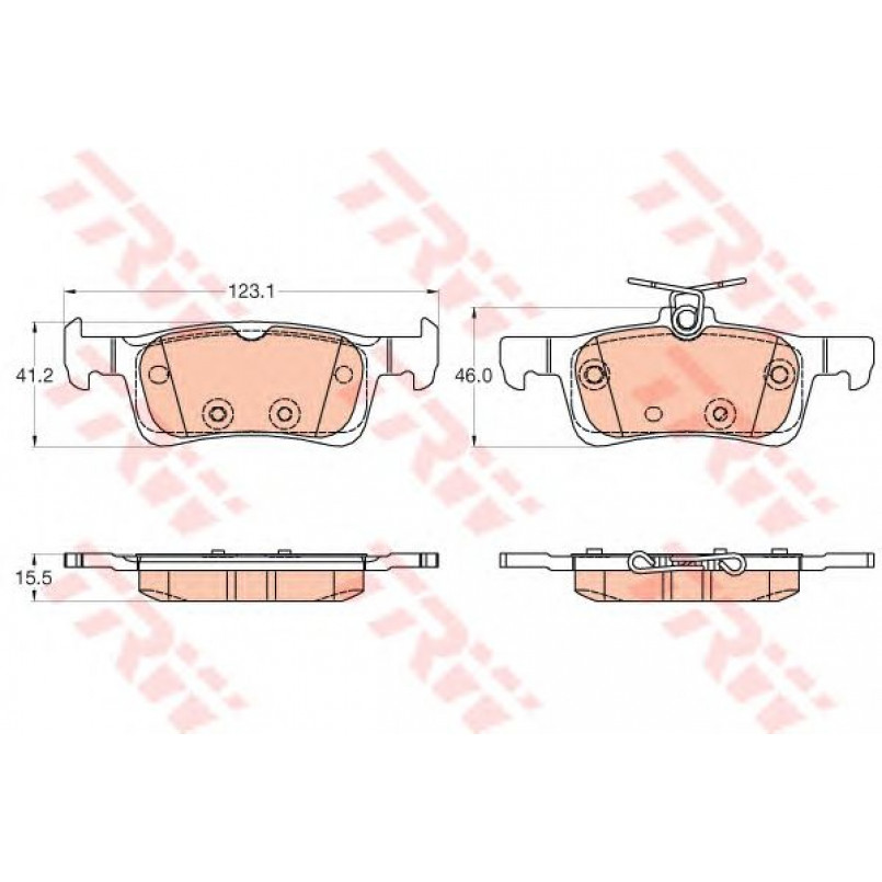 GDB2037  TRW - Гальмівні колодки до дисків — фото товара №1