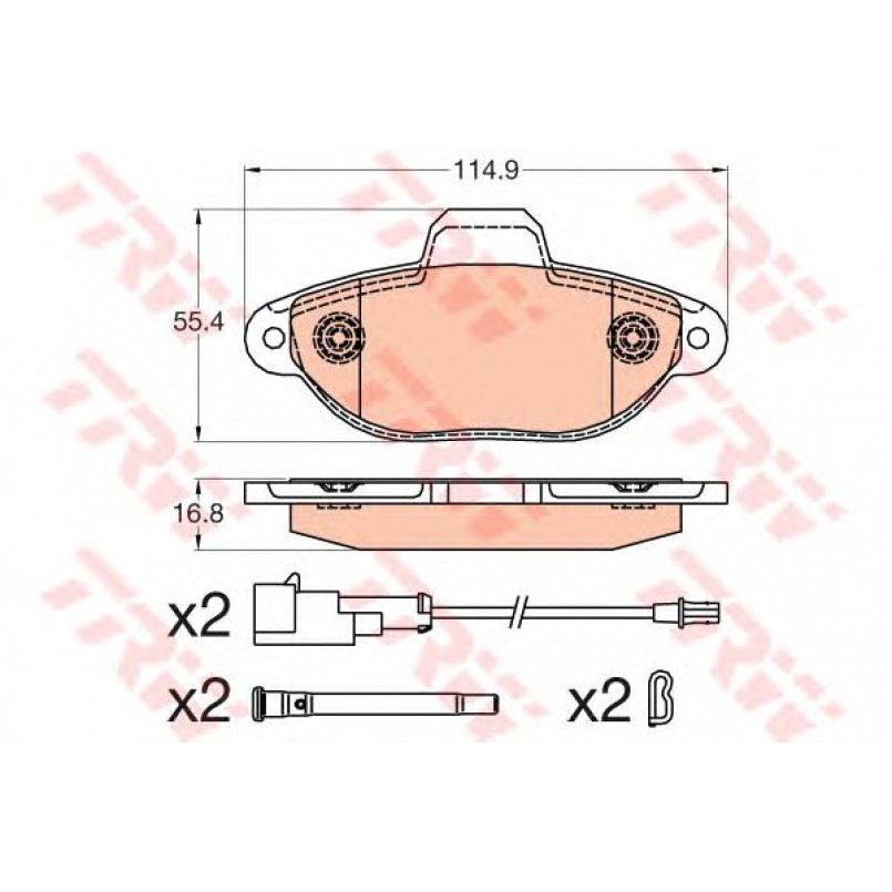 GDB2041  TRW - Гальмівні колодки до дисків — фото товара №1
