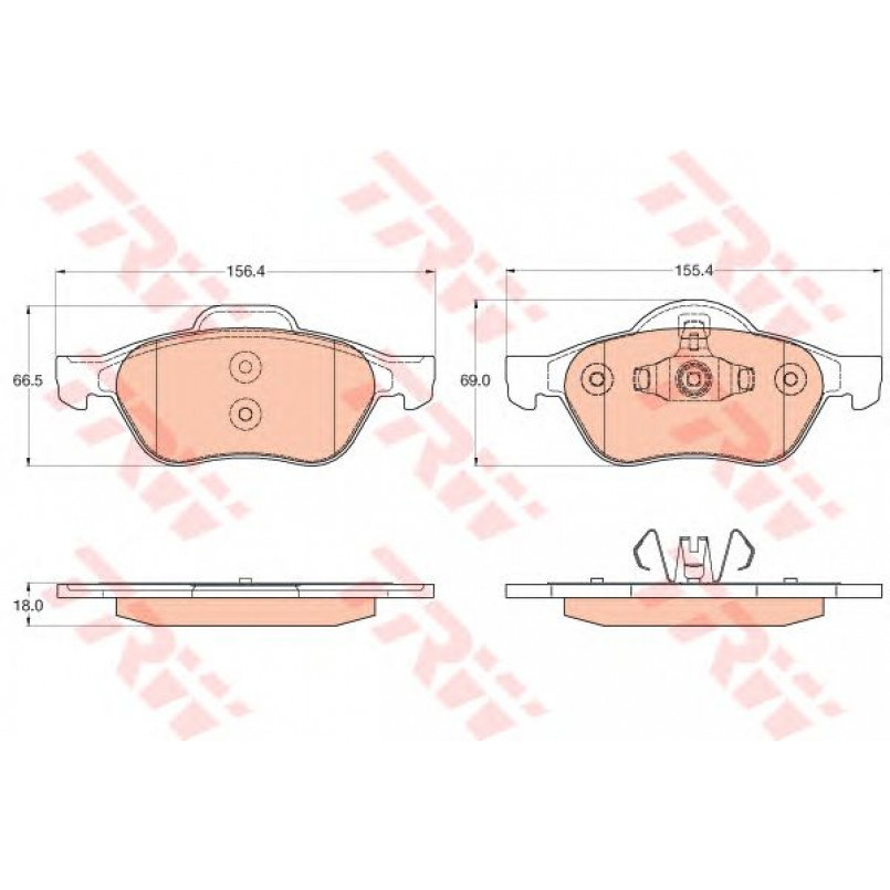 GDB2053  TRW - Гальмівні колодки до дисків — фото товара №1