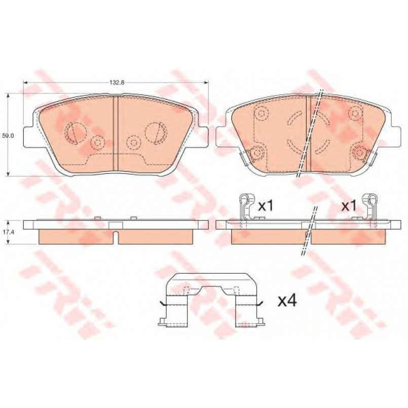 GDB3540  TRW - Гальмівні колодки до дисків — фото товара №1