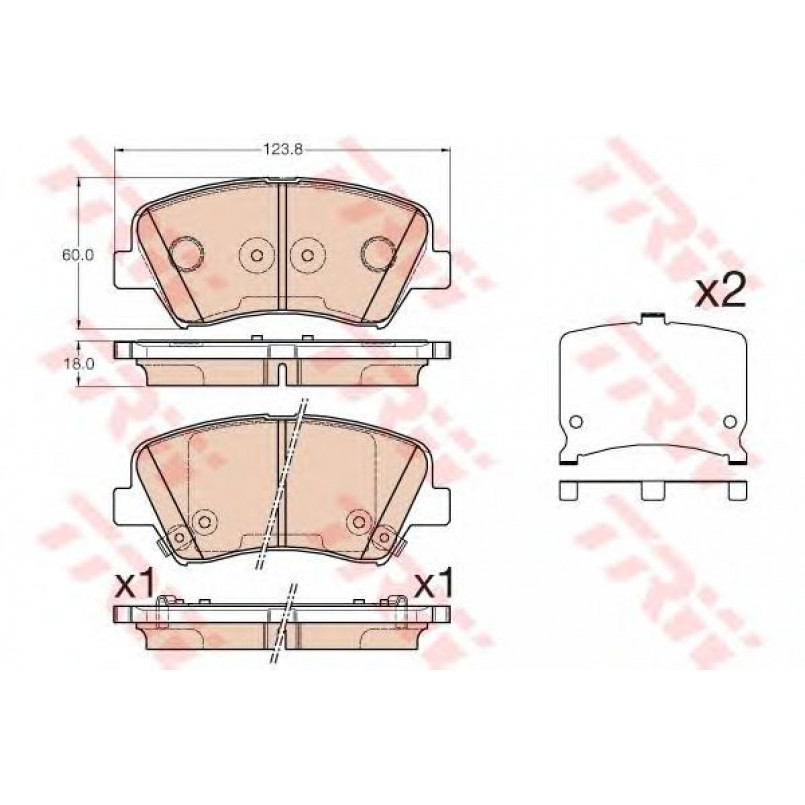 GDB3552  TRW - Гальмівні колодки до дисків — фото товара №1