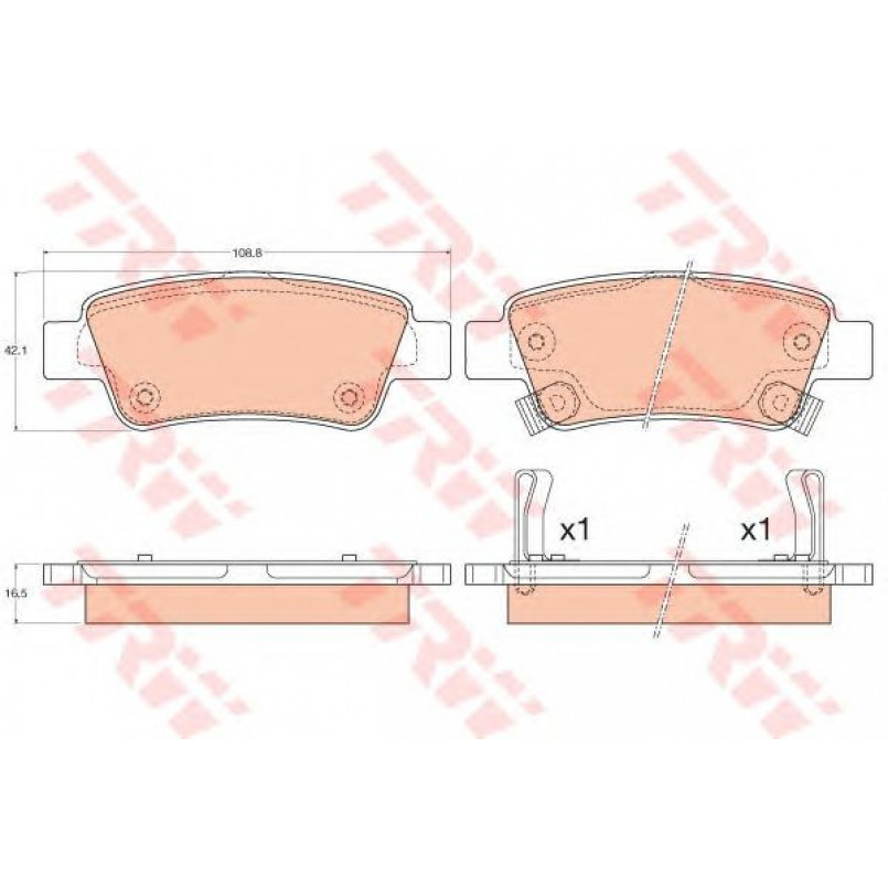GDB3576  TRW - Гальмівні колодки до дисків — фото товара №1