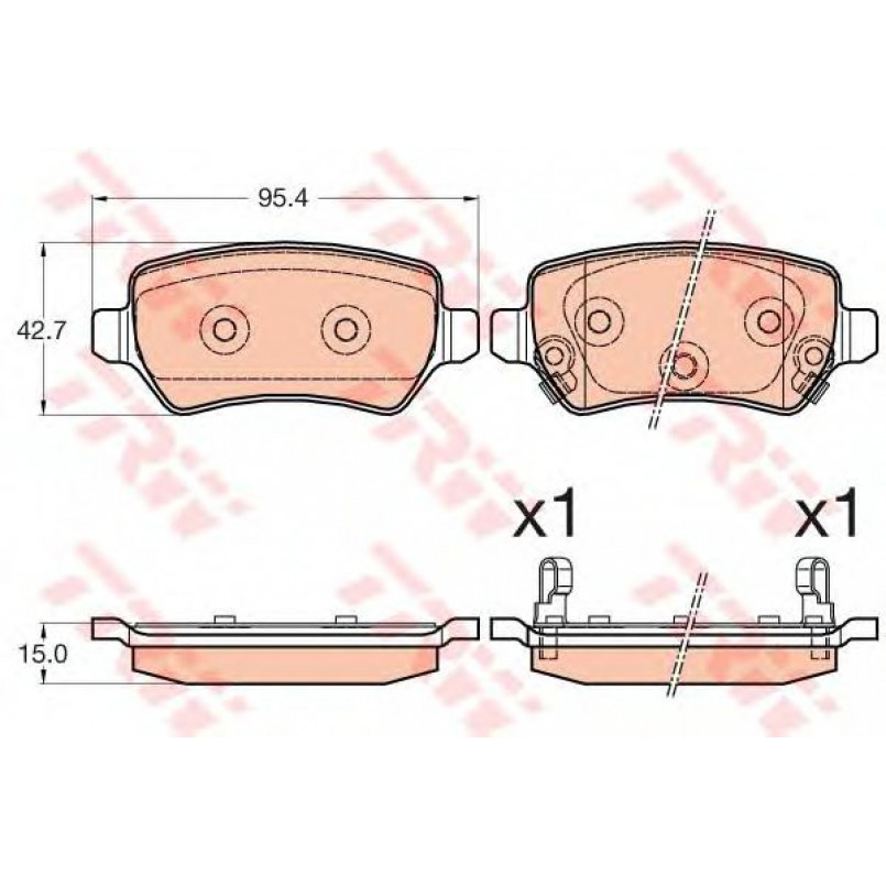 GDB3585  TRW - Гальмівні колодки до дисків — фото товара №1