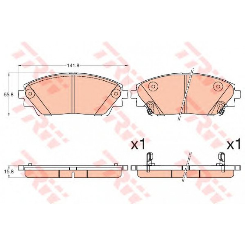 GDB3592  TRW - Гальмівні колодки до дисків — фото товара №1