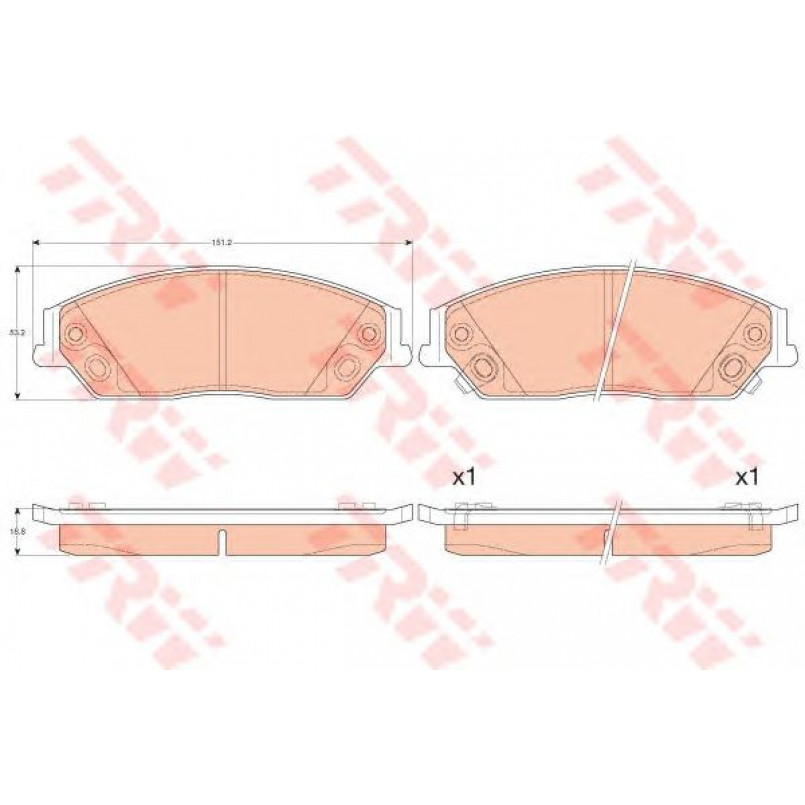 GDB3614  TRW - Гальмівні колодки до дисків — фото товара №1