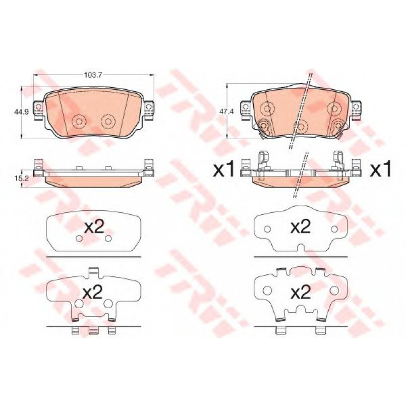 GDB3617  TRW - Гальмівні колодки до дисків — фото товара №1