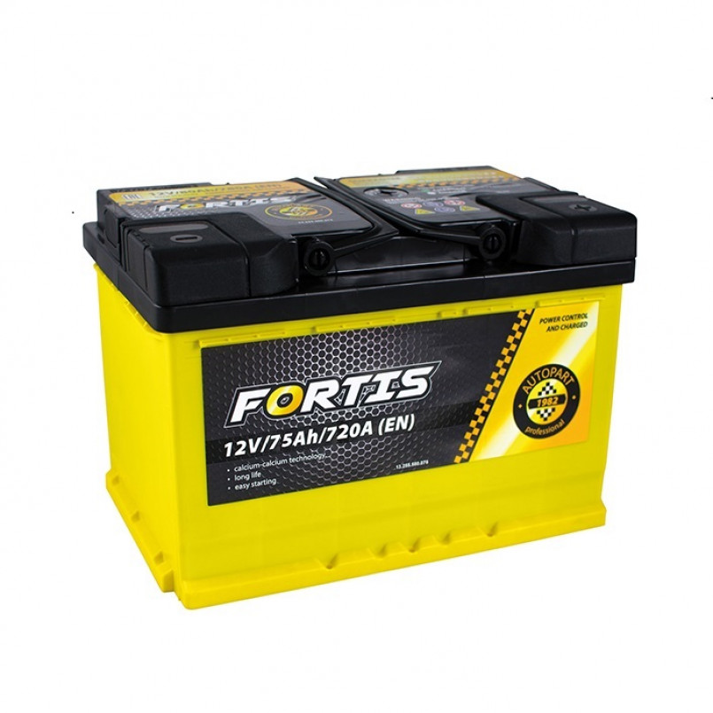 75 Ah/12V FORTIS sb_низький  (0) Euro — фото товара №2