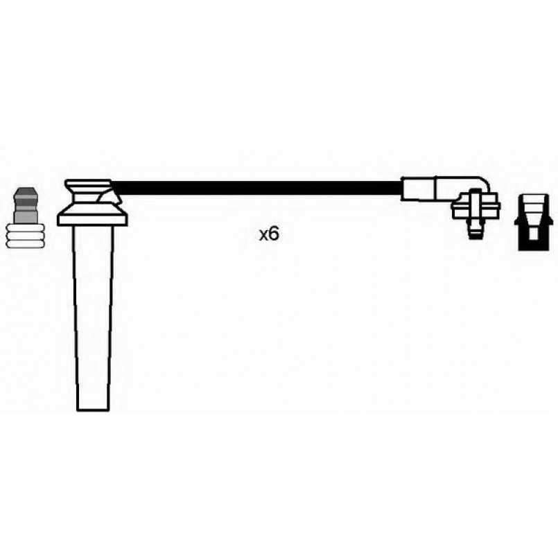 7701  (RC-FD1204)  NGK - Комплект проводів запалювання — фото товара №2
