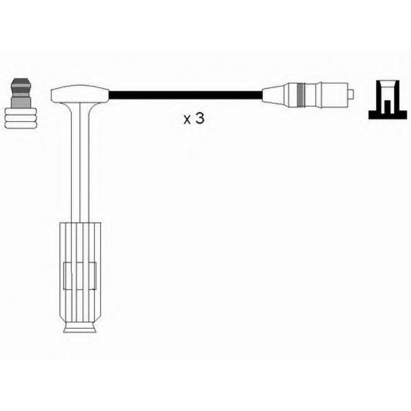 0737  (RC-MB202)  NGK - Комплект проводів запалювання — фото товара №2