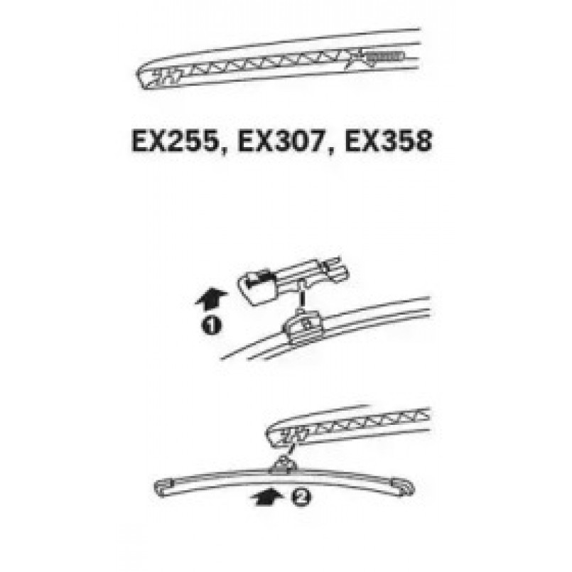 TRICO ExactFit Rear Щітка склоочисника ,задня OEM (350мм) — фото товара №2