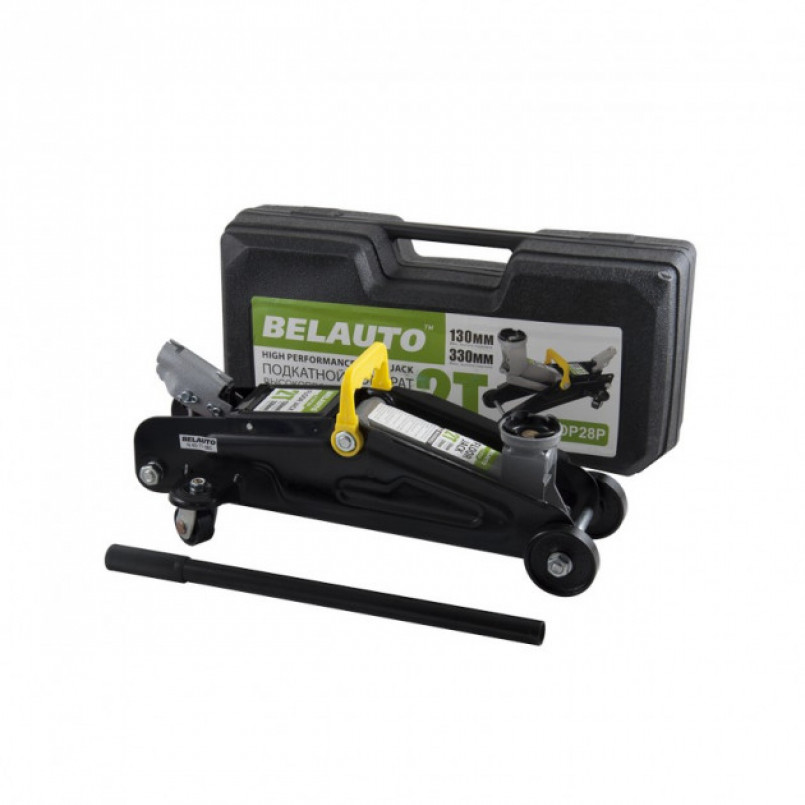 БЕЛАВТО  Домкрат гідравлічний (підкатний),,2т.,вис.підйому 130-330мм  (пластикова упаковка) — фото товара №1