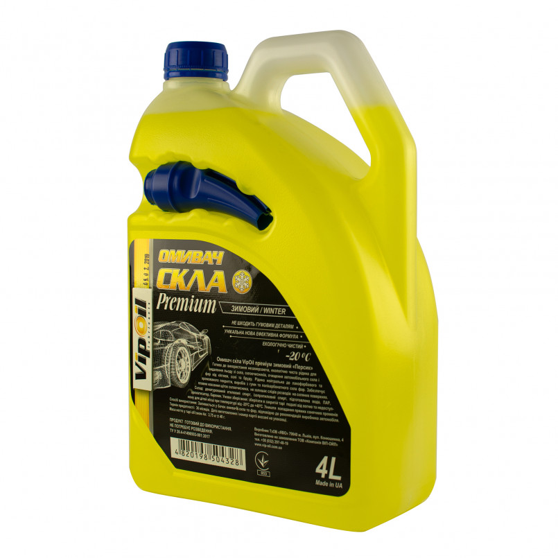 Омивач скла VipOil (зимовий Premium) -20 _Персик_, 4л — фото товара №2