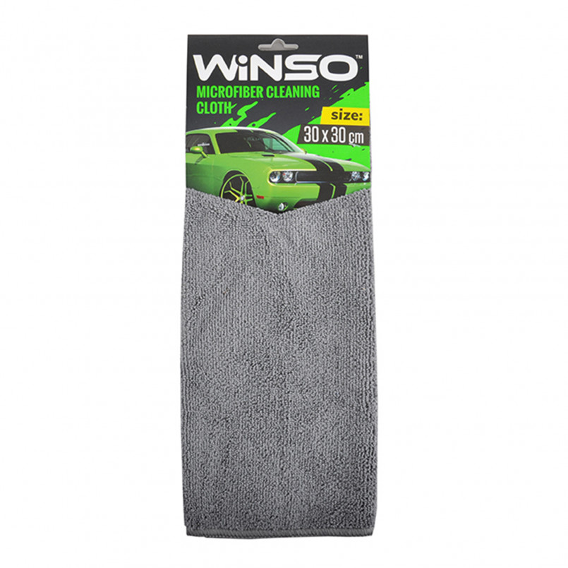 Ганчірка з мікрофібри 30х30см (сіра) WINSO — фото товара №1