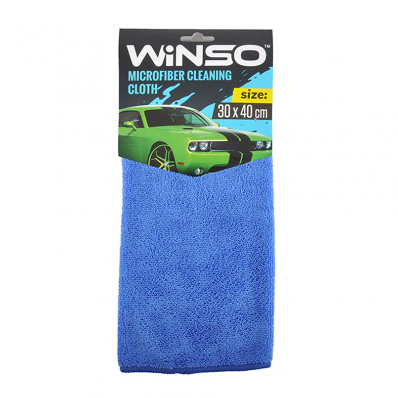 Ганчірка з мікрофібри 30х40см (синя) WINSO — фото товара №1
