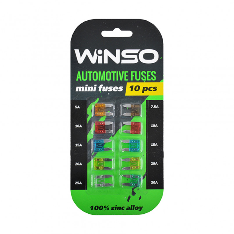 Запобіжники міні 10шт. WINSO — фото товара №1